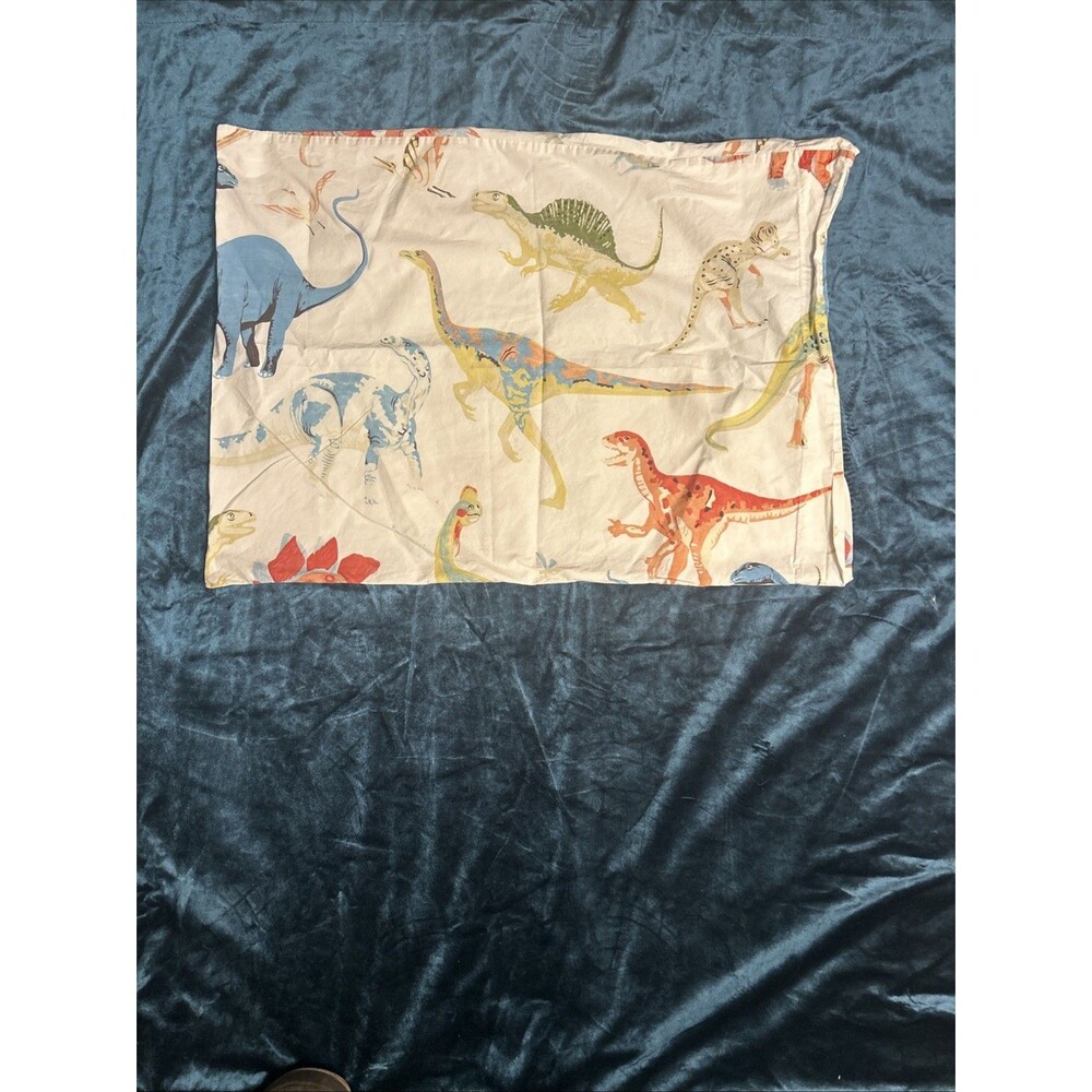 POTTERY BARN KIDS Dinosaur Single Pillowcase Multicolor Cotton 2012